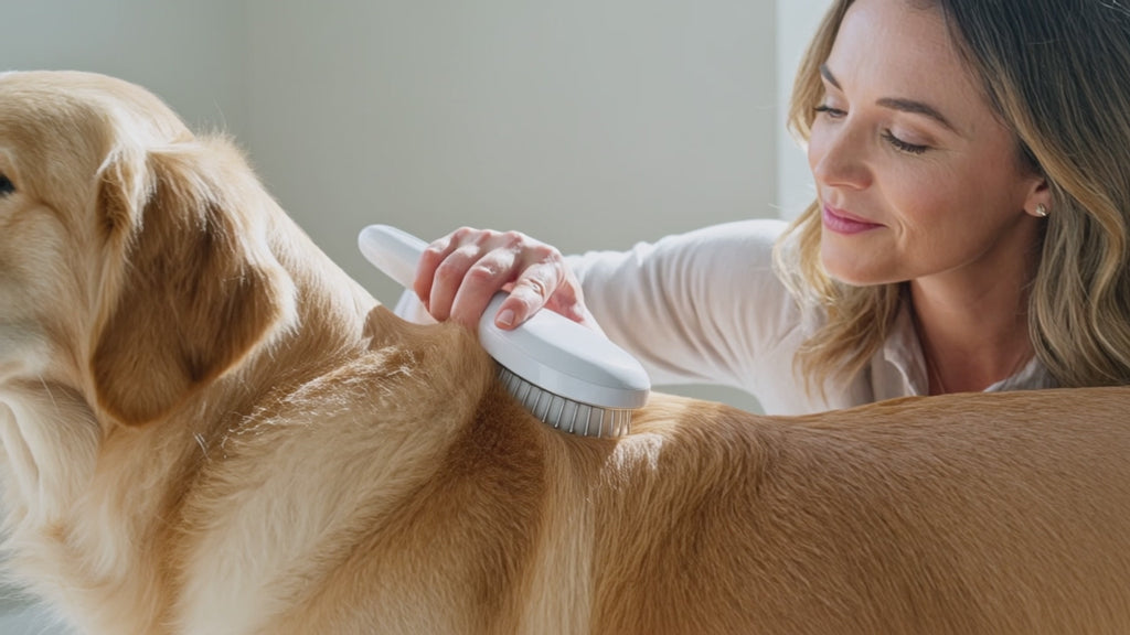 UV-C Sanitizing Pet Brush - Anti-Bacteria Grooming for Dogs & Cats