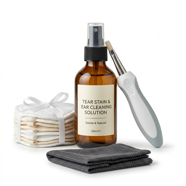Tear Stain & Ear Cleaning Kit for Dogs & Cats - Vet-Formulated